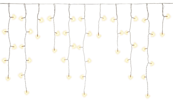 Goobay Icicle String Light with 400 LEDs with timer function and 24 V external transformer, warm white (3000 K), for indoor and outdoor use (IP44) in the group HOME ELECTRONICS / Lighting / LED strips at TP E-commerce Nordic AB (C40126)