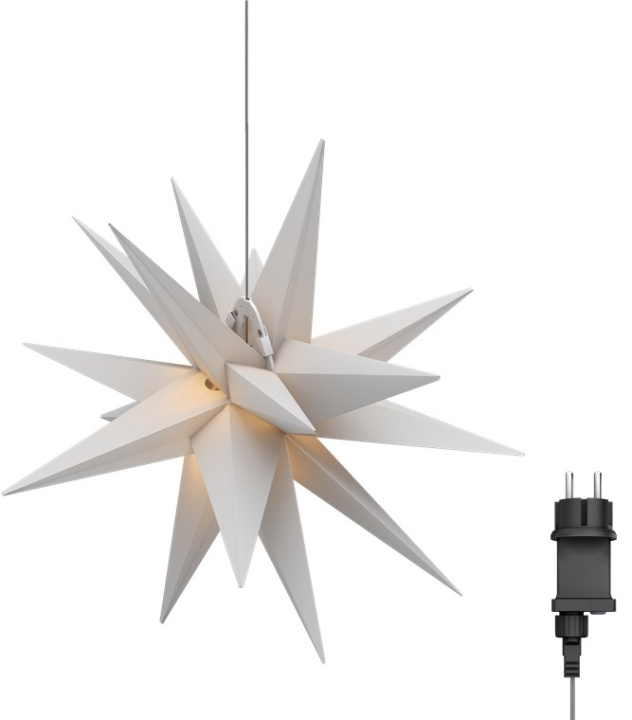 Goobay LED Christmas Star 3D, Ø 56 cm, 4.5 V outdoor transformer with timer and 18 points, warm white (3000 K), made of weatherproof plastic (IP44), 9.5 m cable in the group HOME ELECTRONICS / Lighting / Christmas lights at TP E-commerce Nordic AB (C40232)