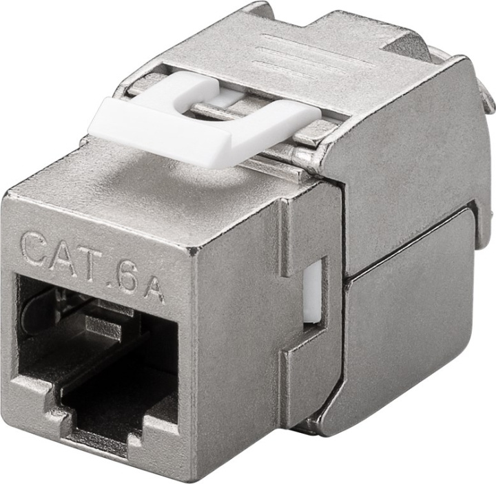 Goobay Keystone Module RJ45 CAT 6A, STP, 500 MHz, Slim-Line 16.3 mm wide, crocodile type, for tool-free IDC mounting in the group COMPUTERS & PERIPHERALS / Computer cables / Network cables / Adapters & Conductor joints at TP E-commerce Nordic AB (C40311)