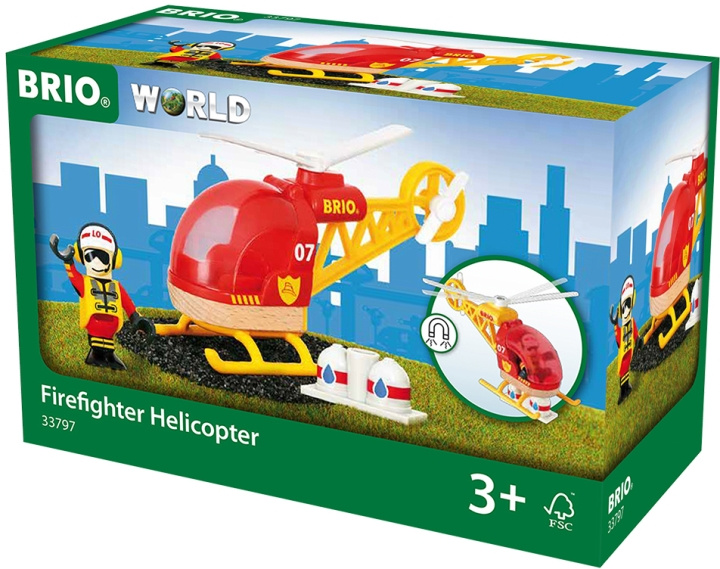 BRIO World 33797 - Räddningshelikopter in the group TOYS, KIDS & BABY PRODUCTS / Toys / Building toys / Brio train tracks at TP E-commerce Nordic AB (C40402)