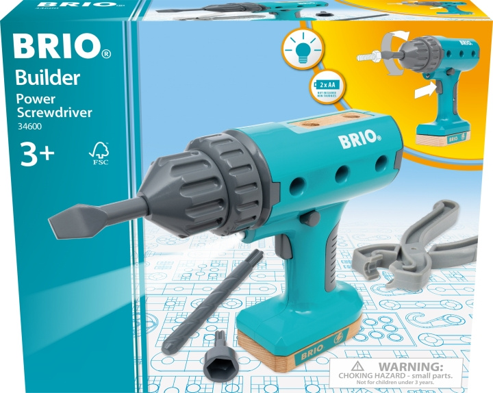 BRIO Builder 34600 - Batteridriven skruvdragare in the group TOYS, KIDS & BABY PRODUCTS / Toys / Building toys / Toy blocks at TP E-commerce Nordic AB (C40465)