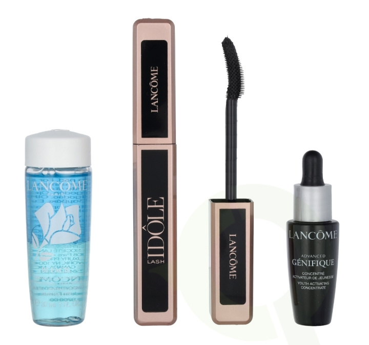 Lancome Lash Idole Mascara Set 48 ml #01 Glossy Black Mascara 8ml/Make-Up Remover 30ml/Anti-Aging Serum 10ml in the group BEAUTY & HEALTH / Makeup / Eyes & Eyebrows / Mascara at TP E-commerce Nordic AB (C40806)