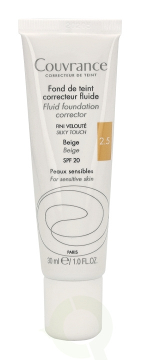 Avene Couvrance Fluid Foundation Corrector SPF20 30 ml #2.5 Beige in the group BEAUTY & HEALTH / Makeup / Facial makeup / Foundation at TP E-commerce Nordic AB (C41240)