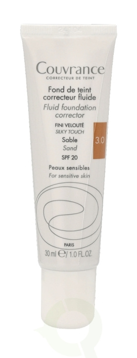 Avene Couvrance Fluid Foundation Corrector SPF20 30 ml #3.0 Sand in the group BEAUTY & HEALTH / Makeup / Facial makeup / Foundation at TP E-commerce Nordic AB (C41241)