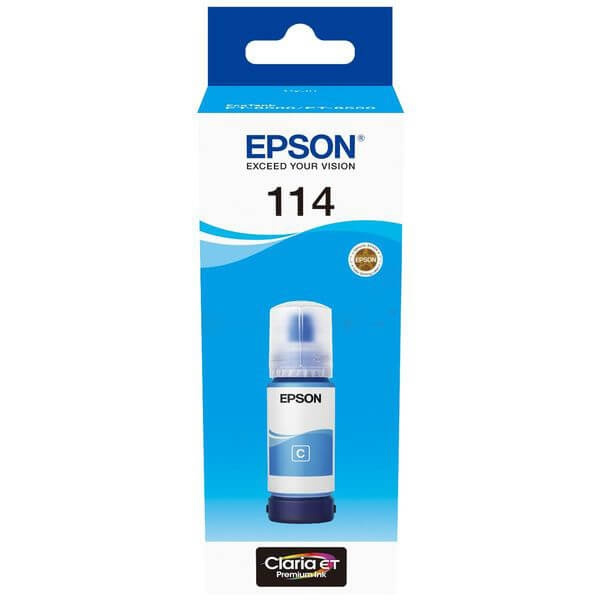 Epson Ink C13T07B240 114 Cyan Ecotank in the group COMPUTERS & PERIPHERALS / Printers & Accessories / Ink & Toner / Ink cartridges / Epson at TP E-commerce Nordic AB (C42035)