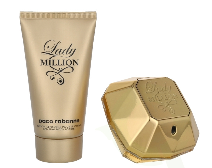 Paco Rabanne Lady Million Giftset 125 ml, Edp Spray 50ml/Body Lotion 75ml in the group BEAUTY & HEALTH / Gift sets / Gift sets for her at TP E-commerce Nordic AB (C42426)