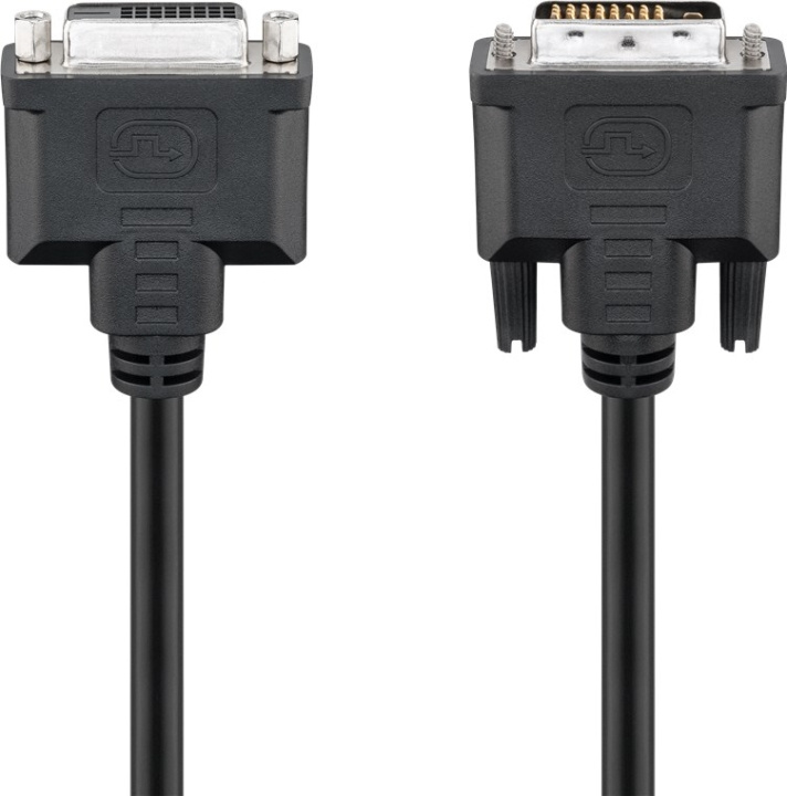 Goobay DVI-D Full HD Extension Cable Dual Link, nickel-plated DVI-D male Dual-Link (24+1 pin) > DVI-D female Dual-Link (24+1 pin), 2 m in the group COMPUTERS & PERIPHERALS / Computer cables / DVI / Cables at TP E-commerce Nordic AB (C42733)