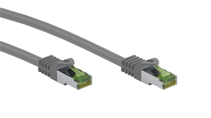 Goobay GHMT-certified CAT 8.1 S/FTP Patch Cord, AWG 26, grey copper conductor, LSZH halogen-free cable sheat, 3 m in the group COMPUTERS & PERIPHERALS / Computer cables / Network cables / Cat8 at TP E-commerce Nordic AB (C43056)