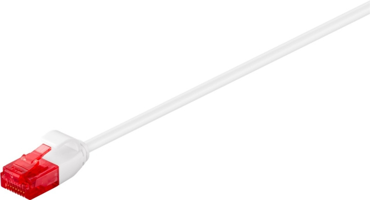 Goobay CAT 6 Slim Patch Cable U/UTP,white copper conductor (CU), 0.25 m in the group COMPUTERS & PERIPHERALS / Computer cables / Network cables / Cat6 at TP E-commerce Nordic AB (C43451)