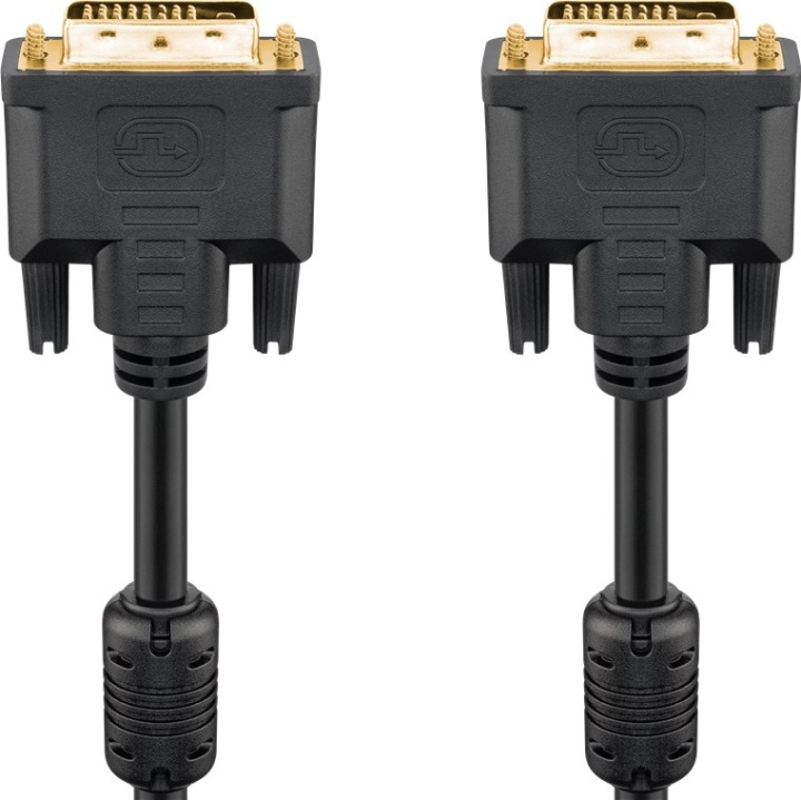 Goobay DVI-D Full HD Cable Dual Link, gold-plated DVI-D male Dual-Link (24+1 pin) > DVI-D male Dual-Link (24+1 pin), 5 m in the group COMPUTERS & PERIPHERALS / Computer cables / DVI / Cables at TP E-commerce Nordic AB (C43476)