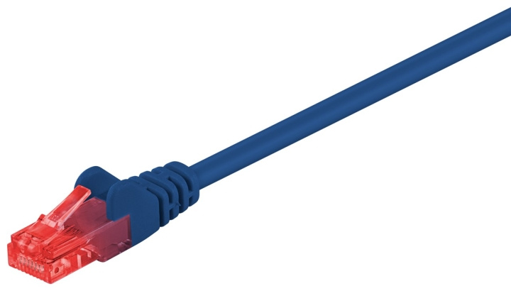 Goobay CAT 6 Patch Cable, U/UTP, blue copper-clad aluminium wire (CCA), 0.25 m in the group COMPUTERS & PERIPHERALS / Computer cables / Network cables / Cat6 at TP E-commerce Nordic AB (C43559)