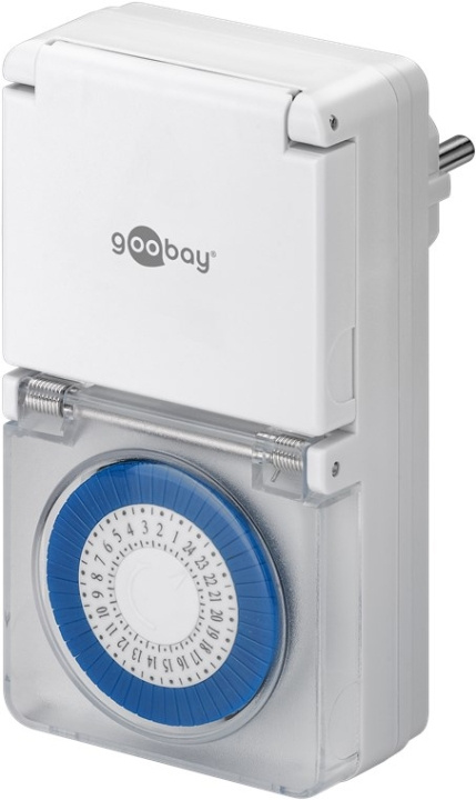 Goobay Analog timer IP44 Lättmanövrerad mekanisk timer för eluttaget in the group HOME, HOUSEHOLD & GARDEN / Electricity & Lighting / Timers at TP E-commerce Nordic AB (C44168)