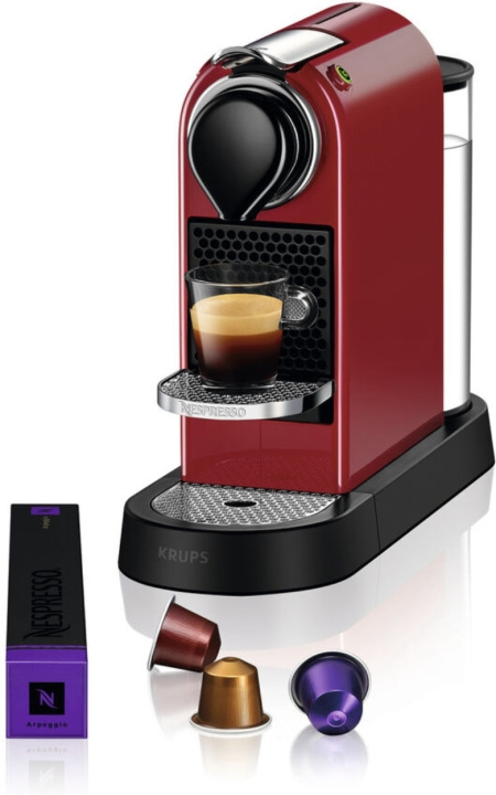 Krups Nespresso Citiz Kapselmaskin, Röd in the group HOME, HOUSEHOLD & GARDEN / Household appliances / Coffee makers and accessories / Drip coffee makers at TP E-commerce Nordic AB (C44482)