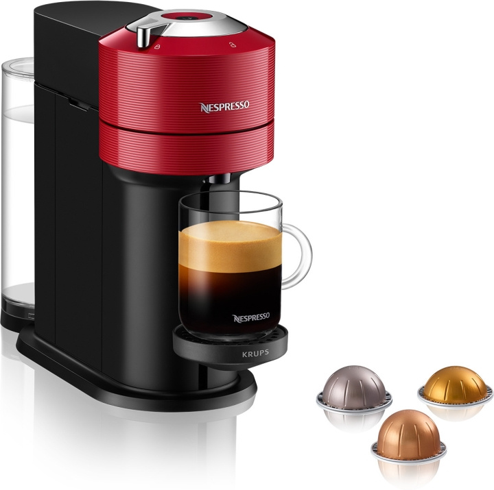 Krups Nespresso Vertuo Next Kapselmaskin, Röd/Svart in the group HOME, HOUSEHOLD & GARDEN / Household appliances / Coffee makers and accessories / Drip coffee makers at TP E-commerce Nordic AB (C44510)