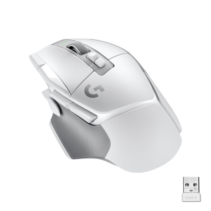 Logitech G502 X LIGHTSPEED Wireless Gaming Mouse, White/Core in the group COMPUTERS & PERIPHERALS / GAMING / Mice at TP E-commerce Nordic AB (C44932)