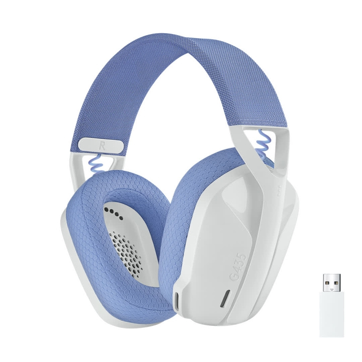 Logitech G435 LIGHTSPEED Wireless Gaming Headset, White in the group COMPUTERS & PERIPHERALS / GAMING / Headset at TP E-commerce Nordic AB (C44965)