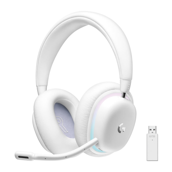 Logitech G735 Wireless Gaming Headset, Off White in the group COMPUTERS & PERIPHERALS / GAMING / Headset at TP E-commerce Nordic AB (C44966)