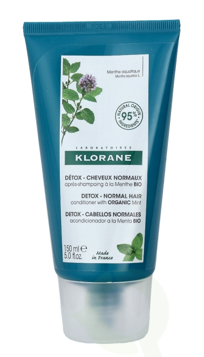 Klorane Anti-Pollution Conditioner With Aquatic Mint 150 ml Detox-Normal Hair in the group BEAUTY & HEALTH / Hair & Styling / Hair care / Conditioner at TP E-commerce Nordic AB (C46610)