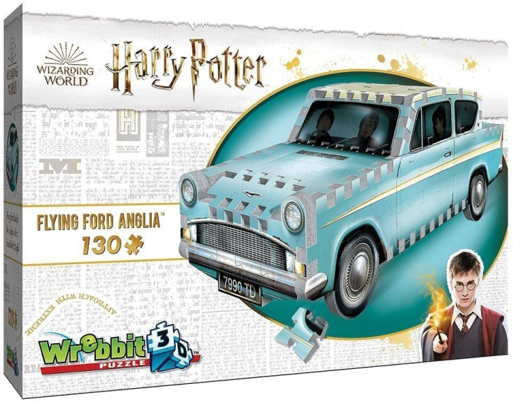 Wrebbit Flying Ford Anglia 3D-pussel, 130 bitar in the group Sport, leisure & Hobby / Hobby / Puzzle at TP E-commerce Nordic AB (C46890)