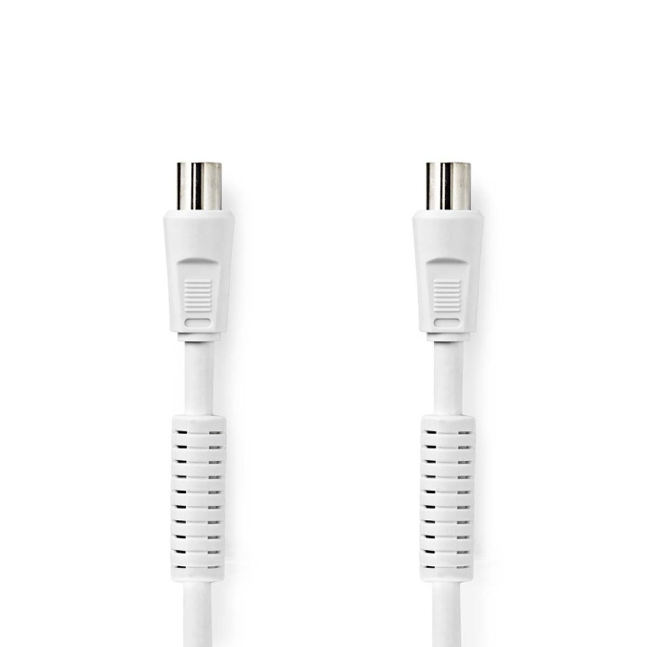 Nedis Coax Cable | IEC (Coax) Male | IEC (Coax) Female | Nickel Plated | 120 dB | 75 Ohm | Quad Shielded | 3.00 m | Round | PVC | White | Label in the group HOME ELECTRONICS / Cables & Adapters / Antenna cables & Accessories / Antenna cables at TP E-commerce Nordic AB (C47716)