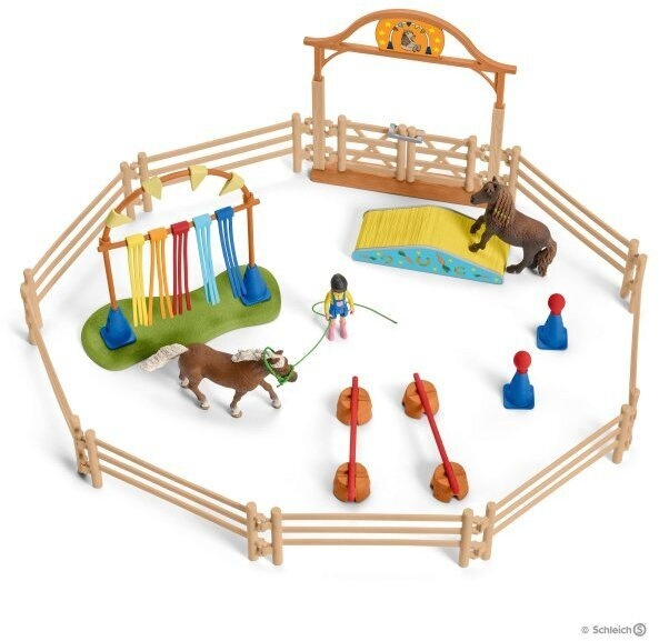 Schleich Farm World 42481 - Ponnyagilityträning in the group TOYS, KIDS & BABY PRODUCTS / Toys / Figures, Miniatures & accessories at TP E-commerce Nordic AB (C47795)