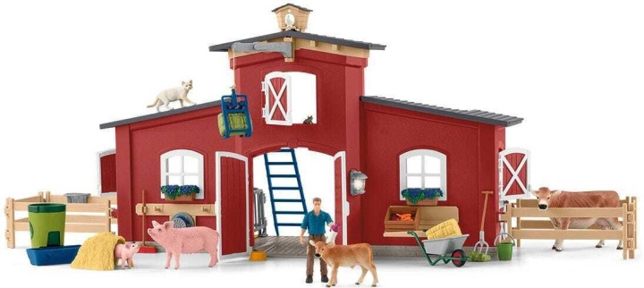 Schleich Farm World 42606 - Stor lada med djur och tillbehör in the group TOYS, KIDS & BABY PRODUCTS / Toys / Figures, Miniatures & accessories at TP E-commerce Nordic AB (C47884)