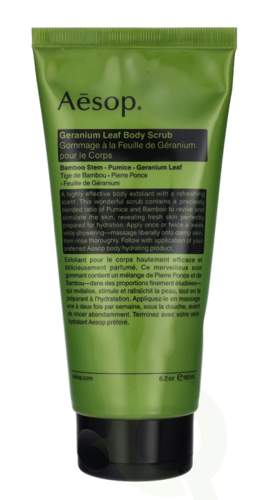 AESOP Geranium Leaf Body Scrub 180 ml in the group BEAUTY & HEALTH / Skin care / Body health / Body lotion at TP E-commerce Nordic AB (C49334)