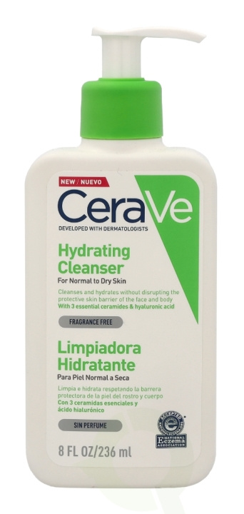 Cerave Hydrating Cleanser w/Pump 236 ml For Normal To Dry Skin in the group BEAUTY & HEALTH / Skin care / Face / Cleaning at TP E-commerce Nordic AB (C49603)