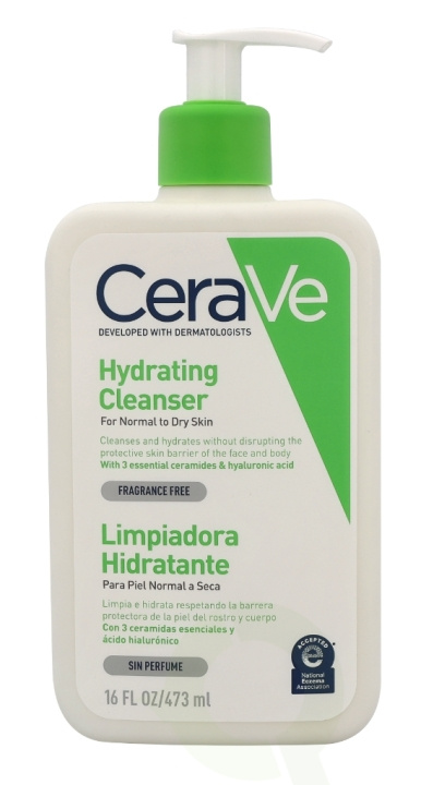 Cerave Hydrating Cleanser w/Pump 473 ml For Normal To Dry Skin in the group BEAUTY & HEALTH / Skin care / Face / Cleaning at TP E-commerce Nordic AB (C49604)