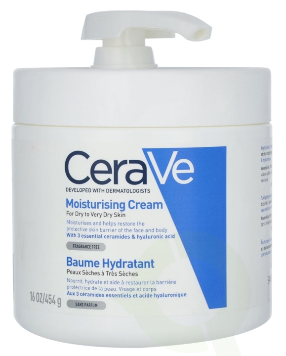 Cerave Moisturising Cream w/Pump 454 gr For Dry To Very Dry Skin in the group BEAUTY & HEALTH / Skin care / Body health / Body lotion at TP E-commerce Nordic AB (C49616)