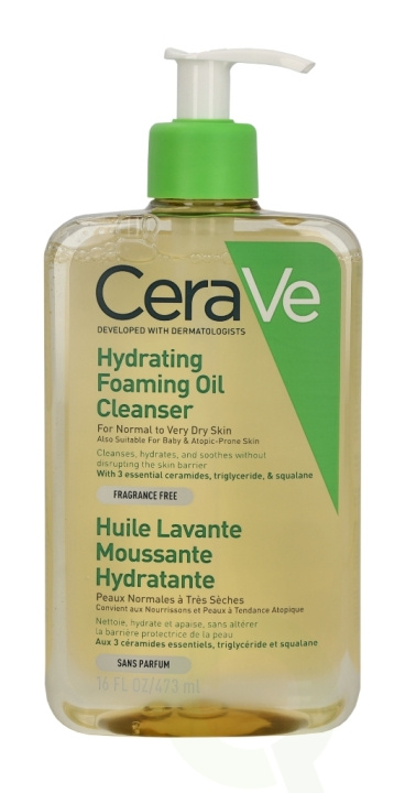 Cerave Hydrating Foaming Oil Cleanser 473 ml For Normal To Very Dry Skin/Fragrance Free in the group BEAUTY & HEALTH / Skin care / Face / Cleaning at TP E-commerce Nordic AB (C49628)