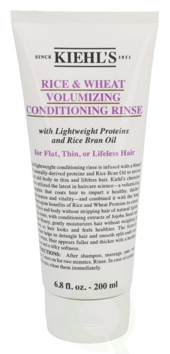 Kiehls Kiehl\'s Rice & Wheat Volumizing Conditioning Rinse 200 ml For Flat, Thin or Lifeless Hair in the group BEAUTY & HEALTH / Hair & Styling / Hair care / Conditioner at TP E-commerce Nordic AB (C52468)