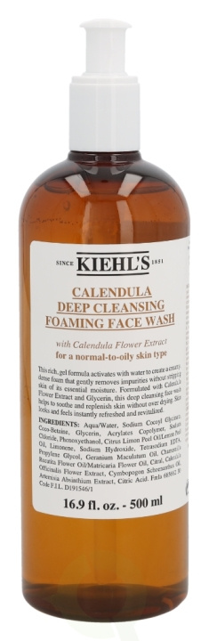 Kiehls Kiehl\'s Calendula Deep Cleansing Foaming Face Wash 500 ml For A Normal-To-Oily Skin Type in the group BEAUTY & HEALTH / Skin care / Face / Cleaning at TP E-commerce Nordic AB (C52478)