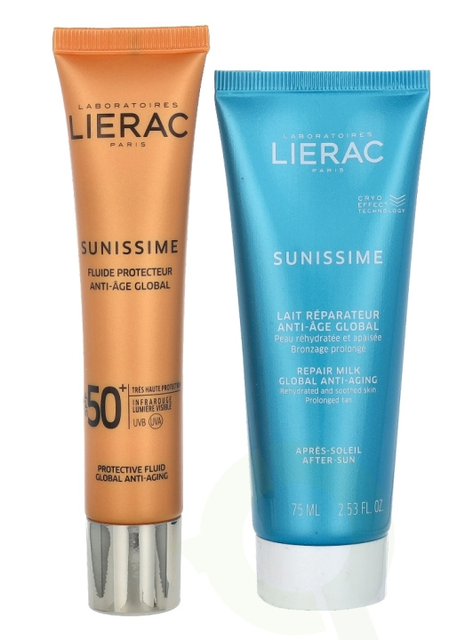 Lierac Paris Lierac Sunissime Protective SPF50+ Age Set 115 ml Face Fluid 40ml/After Sun Milk 75ml in the group BEAUTY & HEALTH / Gift sets / Gift sets for her at TP E-commerce Nordic AB (C53043)