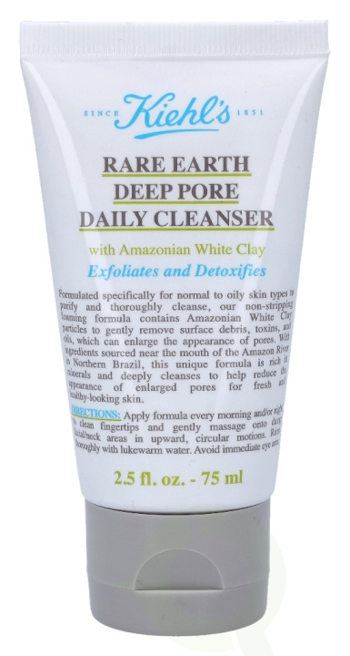 Kiehls Kiehl\'s Rare Earth Deep Pore Daily Cleanser 75 ml in the group BEAUTY & HEALTH / Skin care / Face / Cleaning at TP E-commerce Nordic AB (C53236)