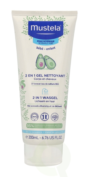 Mustela 2-In-1 Cleansing Gel 200 ml Normal Skin in the group BEAUTY & HEALTH / Skin care / Body health / Bath & Shower gels at TP E-commerce Nordic AB (C53844)