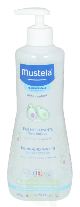 Mustela Bebe No Rinse Cleansing Water 500 ml With Organically Farmed Advocado in the group BEAUTY & HEALTH / Skin care / Face / Cleaning at TP E-commerce Nordic AB (C53882)