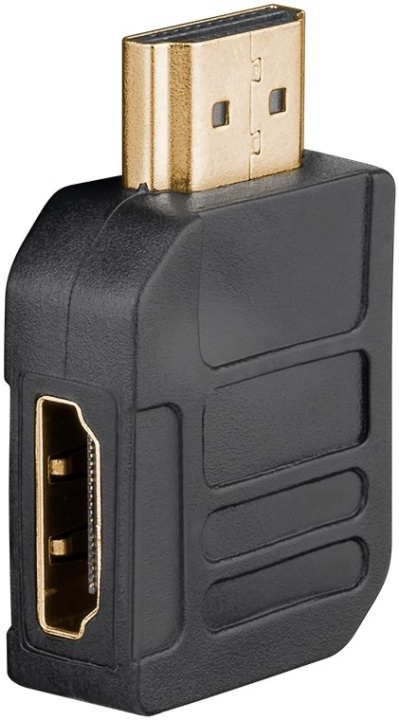 Goobay HDMI™-adapter, Guldpläterad (4K @ 60 Hz) HDMI™-uttag (typ A) > HDMI™ kontakt (typ A) 270 ° in the group HOME ELECTRONICS / Cables & Adapters / HDMI / Adapters at TP E-commerce Nordic AB (C54134)