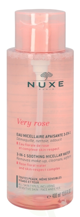 Nuxe Very Rose 3-In-1 Soothing Micellar Water 400 ml in the group BEAUTY & HEALTH / Skin care / Face / Face Water & Facemist at TP E-commerce Nordic AB (C54411)