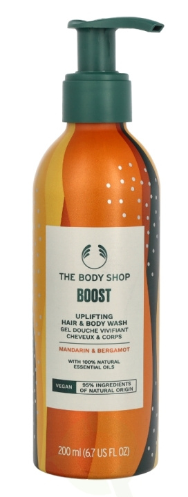 The Body Shop Boost Invigorating Hair & Body Wash 200 ml Mandarin & Bergamot in the group BEAUTY & HEALTH / Skin care / Body health / Bath & Shower gels at TP E-commerce Nordic AB (C56369)