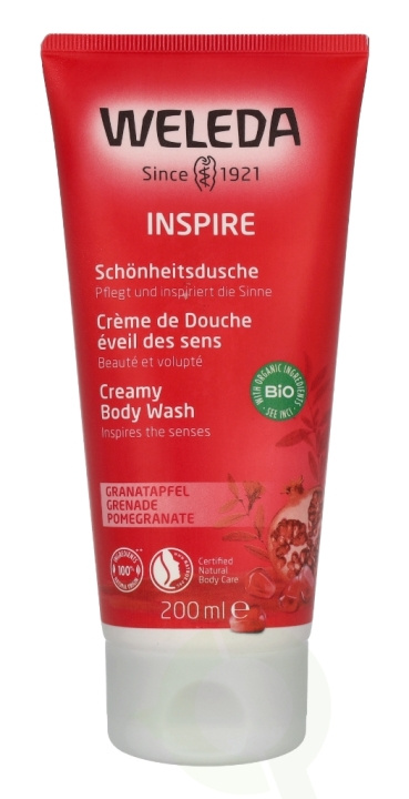 Weleda Inspire Pomegranate Creamy Body Wash 200 ml in the group BEAUTY & HEALTH / Skin care / Body health / Bath & Shower gels at TP E-commerce Nordic AB (C56730)