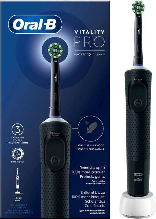 Oral B Vitality Pro Black - elektrisk tandborste, svart in the group BEAUTY & HEALTH / Oral care / Electric toothbrushes at TP E-commerce Nordic AB (C57753)