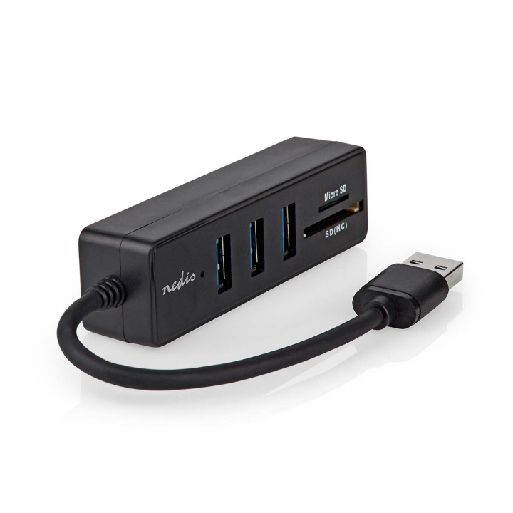 Nedis USB Hub | USB-A Male | 3x USB A Female | 5 port(s) | USB 3.2 Gen 1 | USB Powered | 5 Gbps | SD & MicroSD in the group COMPUTERS & PERIPHERALS / Computer accessories / USB-Hubs at TP E-commerce Nordic AB (C57847)