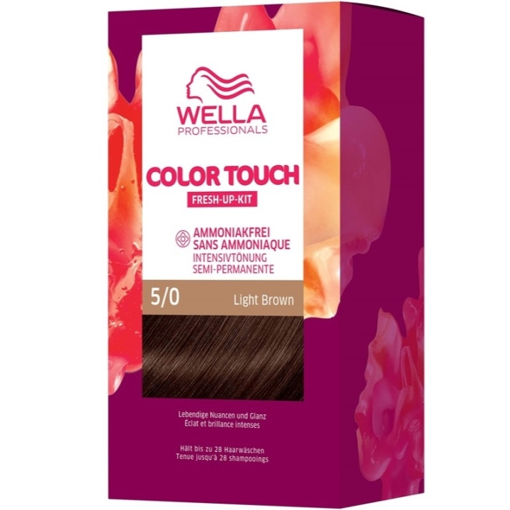 Wella Color Touch Pure Naturals 5/0 Light Brown in the group BEAUTY & HEALTH / Hair & Styling / Hair care / Hair Dye / Hair Dye & Color bombs at TP E-commerce Nordic AB (C57928)