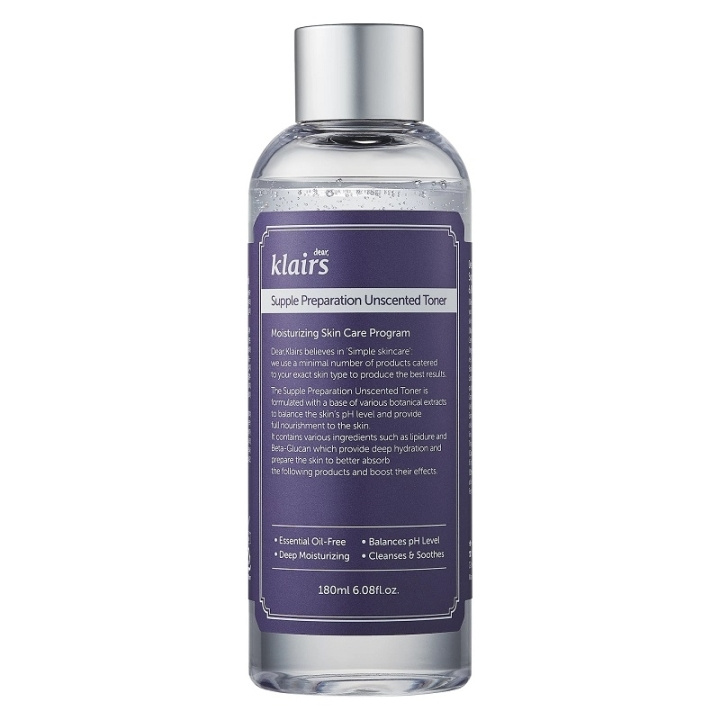 Klairs Supple Preparation Unscented Toner 180ml in the group BEAUTY & HEALTH / Skin care / Face / Cleaning at TP E-commerce Nordic AB (C58406)