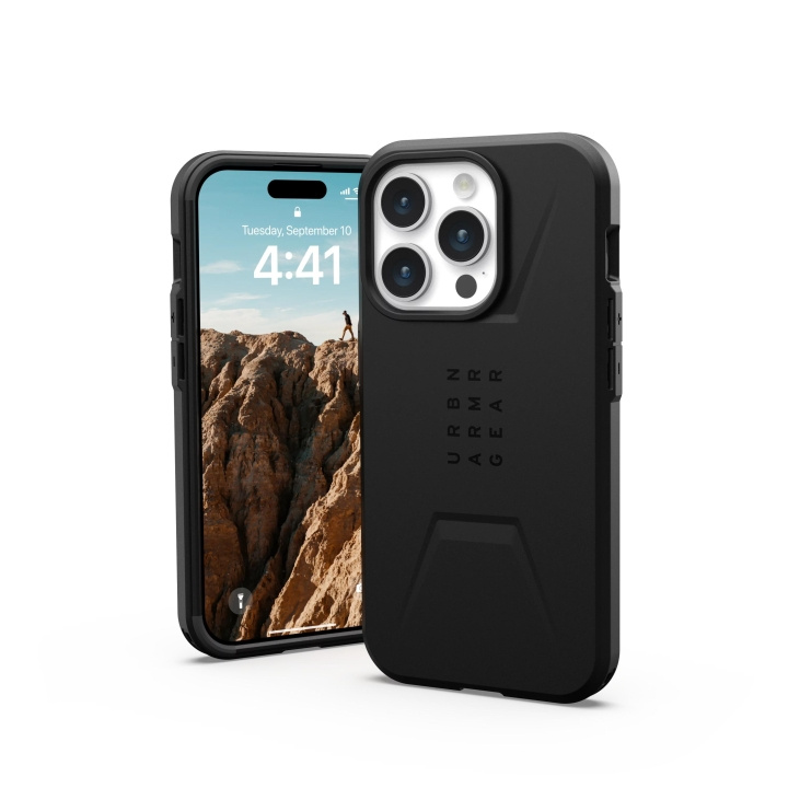 Urban Armor Gear iPhone 15 Pro Civilian Magsafe - Black in the group SMARTPHONE & TABLETS / Phone cases / Apple / iPhone 15 at TP E-commerce Nordic AB (C59807)