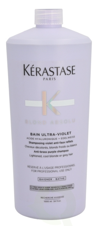 Kerastase Blond Absolu Bain Ultra-Violet Shampoo 1000 ml Anti-Brass Purple Shampoo, Lightened, Cool Blonde Or Grey Hair in the group BEAUTY & HEALTH / Hair & Styling / Hair care / Schampoo at TP E-commerce Nordic AB (C60394)