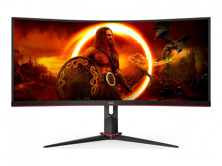 AOC Gaming CU34G2XP/BK 34 3440 x 1440 (UltraWide) HDMI DisplayPort 180Hz in the group COMPUTERS & PERIPHERALS / Computer monitor / Computer monitors at TP E-commerce Nordic AB (C60496)