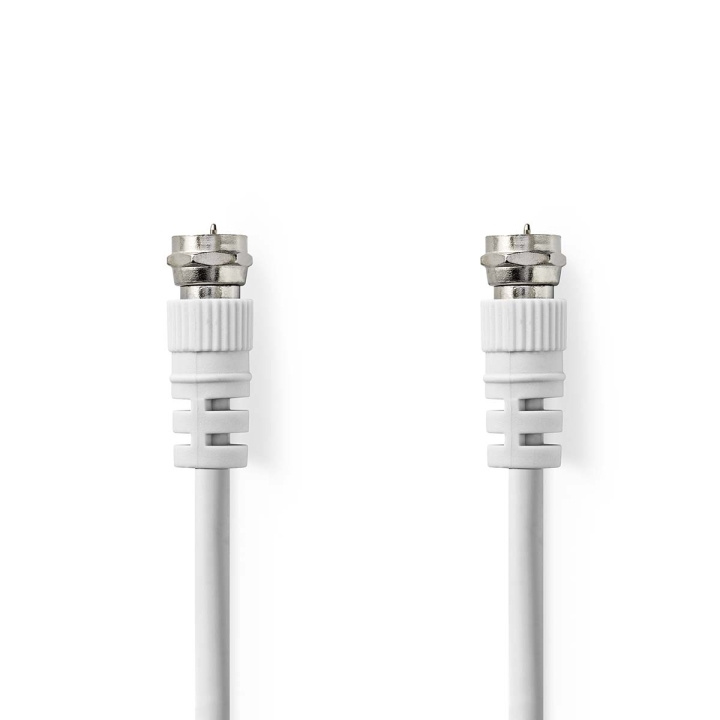 Nedis Satellite & Antenna Cable | F Male | F Male | Nickel Plated | 75 Ohm | Double Shielded | 1.00 m | Round | PVC | White | Label in the group HOME ELECTRONICS / Cables & Adapters / Antenna cables & Accessories / Antenna cables at TP E-commerce Nordic AB (C61425)