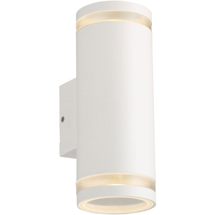 Llitt Nils II Väggarmatur 2xGU10-sockel IP44 Vit in the group HOME, HOUSEHOLD & GARDEN / Electricity & Lighting / Outdoor lighting / Outdoor wall light / Outdoor wall light without sensor at TP E-commerce Nordic AB (C62108)